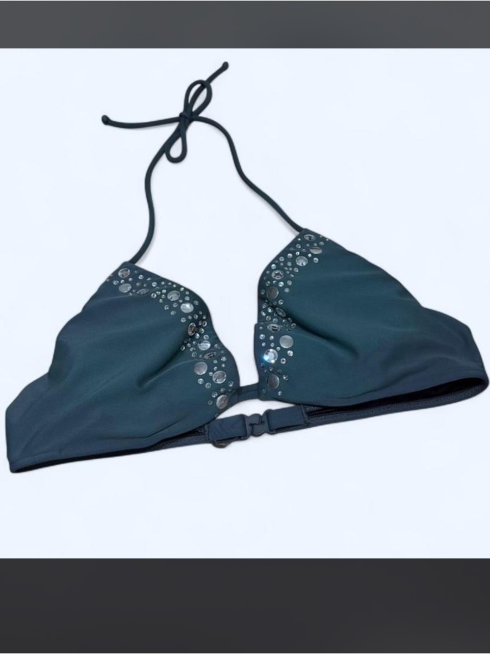 La Perla Ombré Studded Triangle Bikini Top Vintage